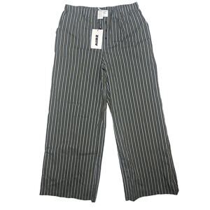 NWT Aiirz Olive Green/Blue Striped Pajama Pant Trousers Preppy City Classic sz L